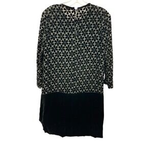 Orla Kiely Silk Blend Velvet Dress Womens Sz 4 Floral Lined Classic‎ Dark Fairy